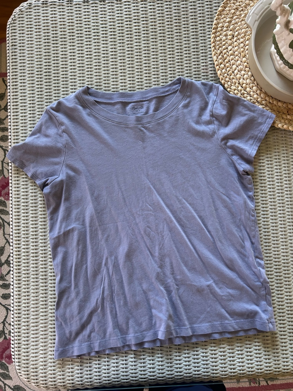 Madewell Lavender Short Sleeve Tee — Crewneck Casual Top